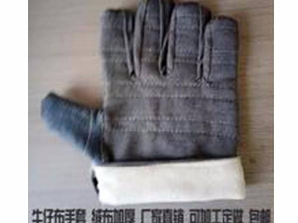 Denim gloves